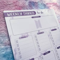 Image 2 of BTS themed WEEKLY PLANNER | A4 | 8,3 × 11,7 | 