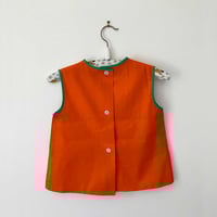 Image 2 of Tunique tablier orange 2/3 ans stock neuf années 70 