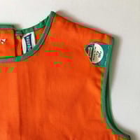 Image 3 of Tunique tablier orange 2/3 ans stock neuf années 70 