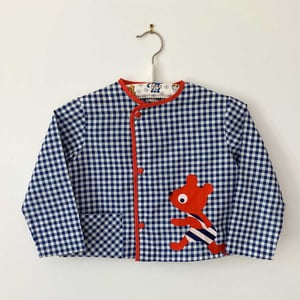 Image of Blouse vichy ourson 2/3 ans années 70 stock neuf