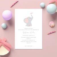 Little Elephant Celebration Invitations - Set of 10 