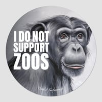 Image 3 of I do not support zoos | Sticker round