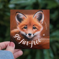 Image 1 of Go fur-free | Sticker round