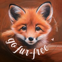 Image 2 of Go fur-free | Sticker round