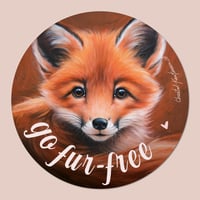 Image 3 of Go fur-free | Sticker round