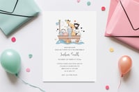 Image 1 of Little Ark Christening Invitations- Set of 10 