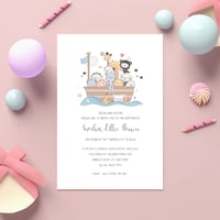 Image 2 of Little Ark Christening Invitations- Set of 10 