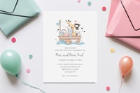 Image 4 of Little Ark Christening Invitations- Set of 10 