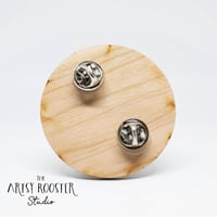 Image 4 of Lavender for Luck, Wooden Pin, 3" round