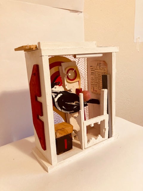 Image of Mickey's House | Paddleball Bird Wood Assemblages