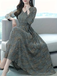Floral pattern woman dress