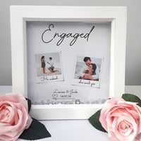 Image 2 of Personalised Engaged Frame, Engaged Gift, Engagement Box Frame, Engagement Gift