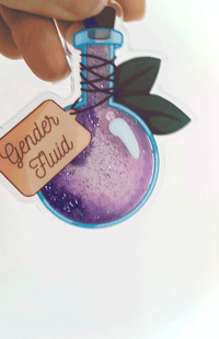 Image 5 of Porte clé shaker paillette "Gender fluid"