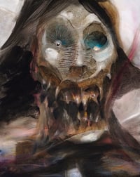 Image 1 of untitled (witch) oil painting on wood panel, 2020