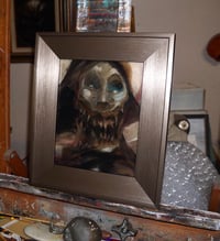 Image 3 of untitled (witch) oil painting on wood panel, 2020