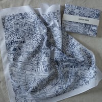 Image 4 of Glasgow vintage map printed handkerchief