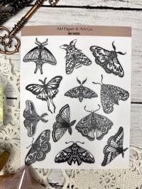 Image 1 of Inky Moths Sticker Sheet