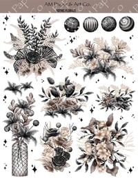 Image 2 of Gothic Florals Sticker Sheet