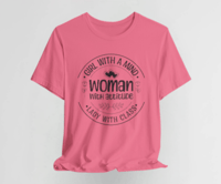 Image 1 of Girl With A Mind, Woman With Attitude, Lady With Class Short Sleeve T-shirt 