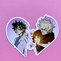 Image 1 of Izuku/Bakugo Heart Sticker