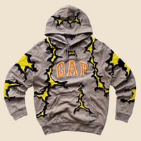 Image 1 of REWORKED GAP CRACKED MOCHA HOODIE SIZE M