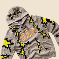 Image 3 of REWORKED GAP CRACKED MOCHA HOODIE SIZE M