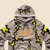 Image 4 of REWORKED GAP CRACKED MOCHA HOODIE SIZE M