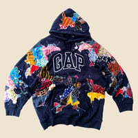 Image 1 of REWORKED GAP INDONESIAN HERITAGE BATIK PATCHWORK HOODIE SIZE LARGE