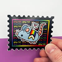 Image 3 of Gay RAT Glossy Vinyl Sticker