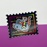 Image 2 of Gay RAT Glossy Vinyl Sticker