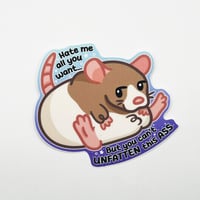 Image 3 of Cheeky Rat Matte Vinyl Sticker