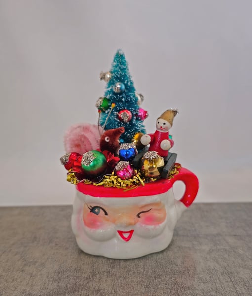 Image of Vintage Mini Made in Japan Santa Mug #02