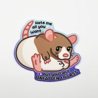 Image 2 of Cheeky Rat Matte Vinyl Sticker