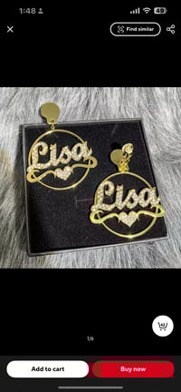 Image 2 of Clip on custom hoops 