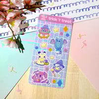 Image 1 of trick r treat sticker sheet
