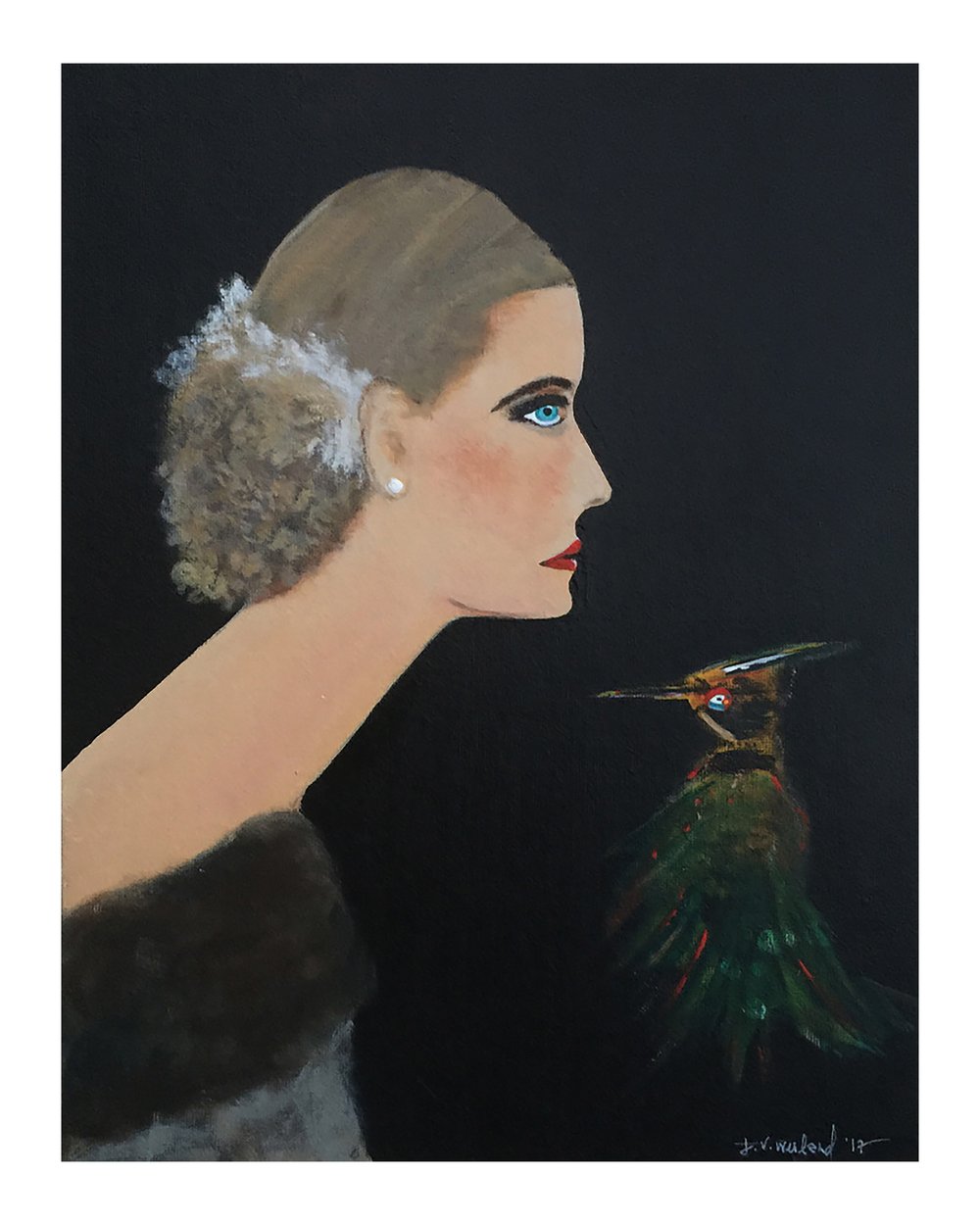 Image of Gitte + Bird III (print)