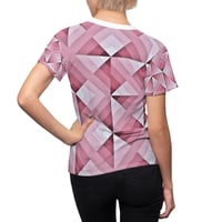 Image 3 of Barbie Girl Living In A Barbie World Short Sleeve T-shirt (Pink-Geometric)