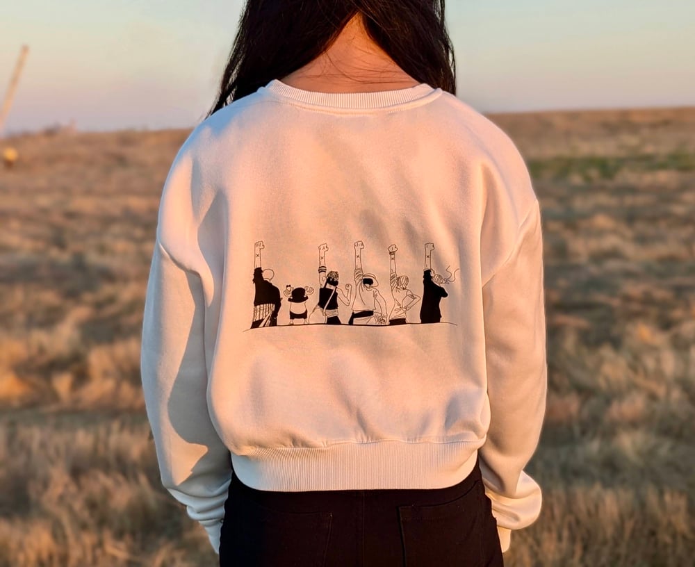 Image of One Piece | Straw Hat Pirate Crew | Anime Cropped Crewneck Sweater | Arabasta 