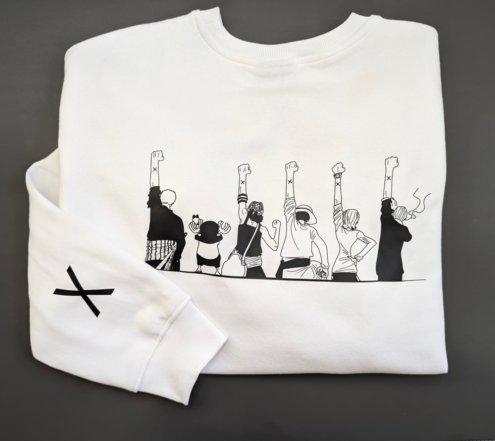 Image of One Piece | Straw Hat Pirate Crew | Anime Cropped Crewneck Sweater | Arabasta 