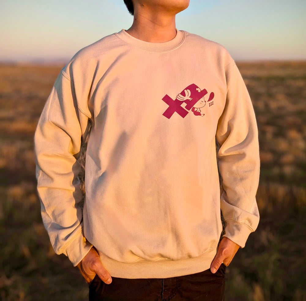 Image of One Piece | Straw Hat Pirate Crew | Unisex Anime Crewneck Sweater | Sleeping Chopper