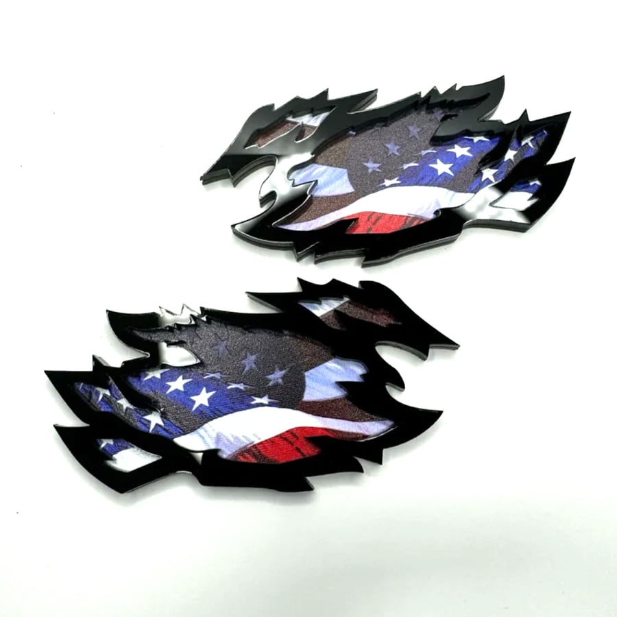 Image of 3D Shredded Flag Fender Set (Country Options Available)