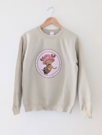 Image 3 of One Piece | Straw Hat Pirate Crew | Unisex Anime Crewneck Sweater | Chopper Shy