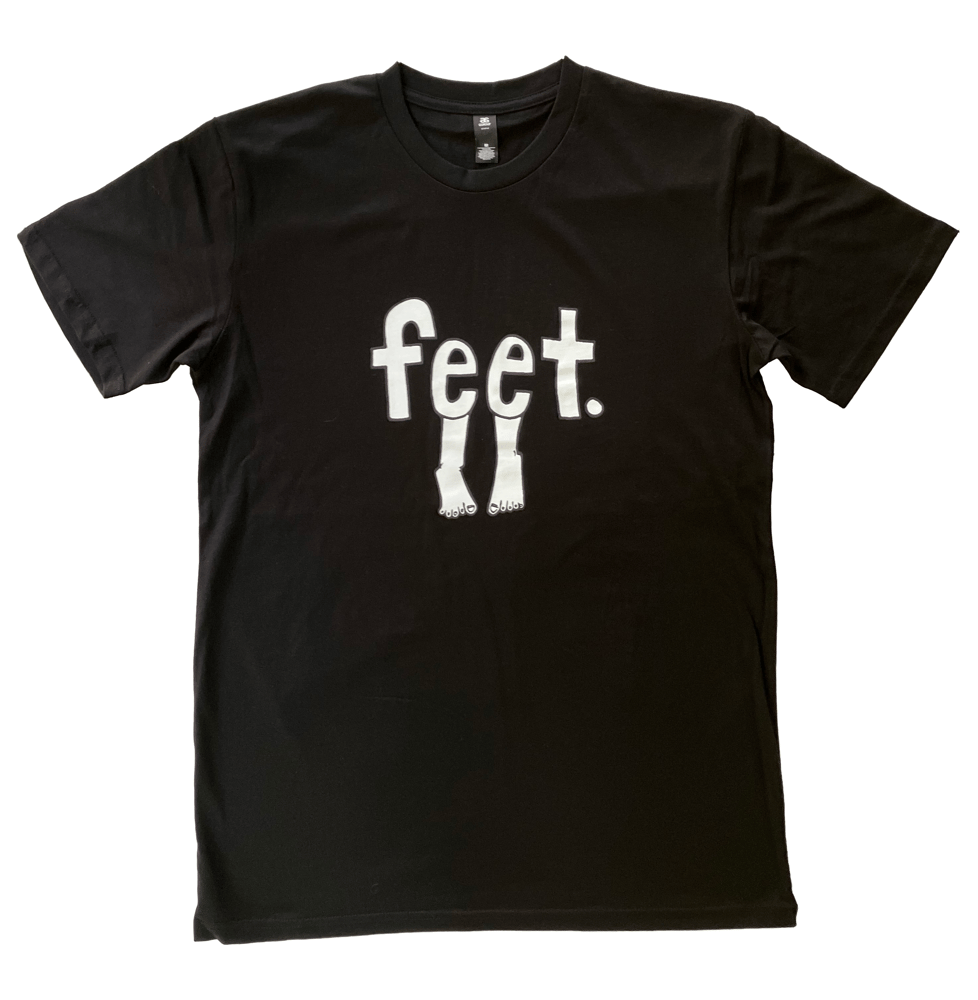 Image of feet logo tees