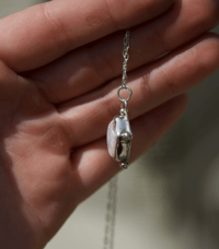 Image 5 of Dainty Fire Opal Necklace No. 010