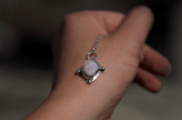 Image 6 of Dainty Fire Opal Necklace No. 010