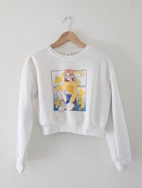 Image 3 of Anime Girl | Gingko | Autumn Cropped Crewneck Sweater