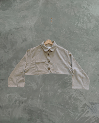 Image 4 of Fereday Rework: Crop Chord Utility Shirt