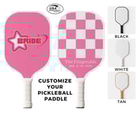 Image 2 of Sporty Star Bride or Groom Custom Pickleball Paddle