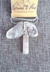 Mushroom Grove Handmade Sterling Silver & Rose Quartz Necklace 