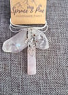 Mushroom Grove Handmade Sterling Silver & Rose Quartz Necklace 